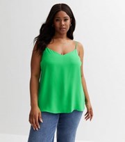 New Look Curves Green Cross Back Cami